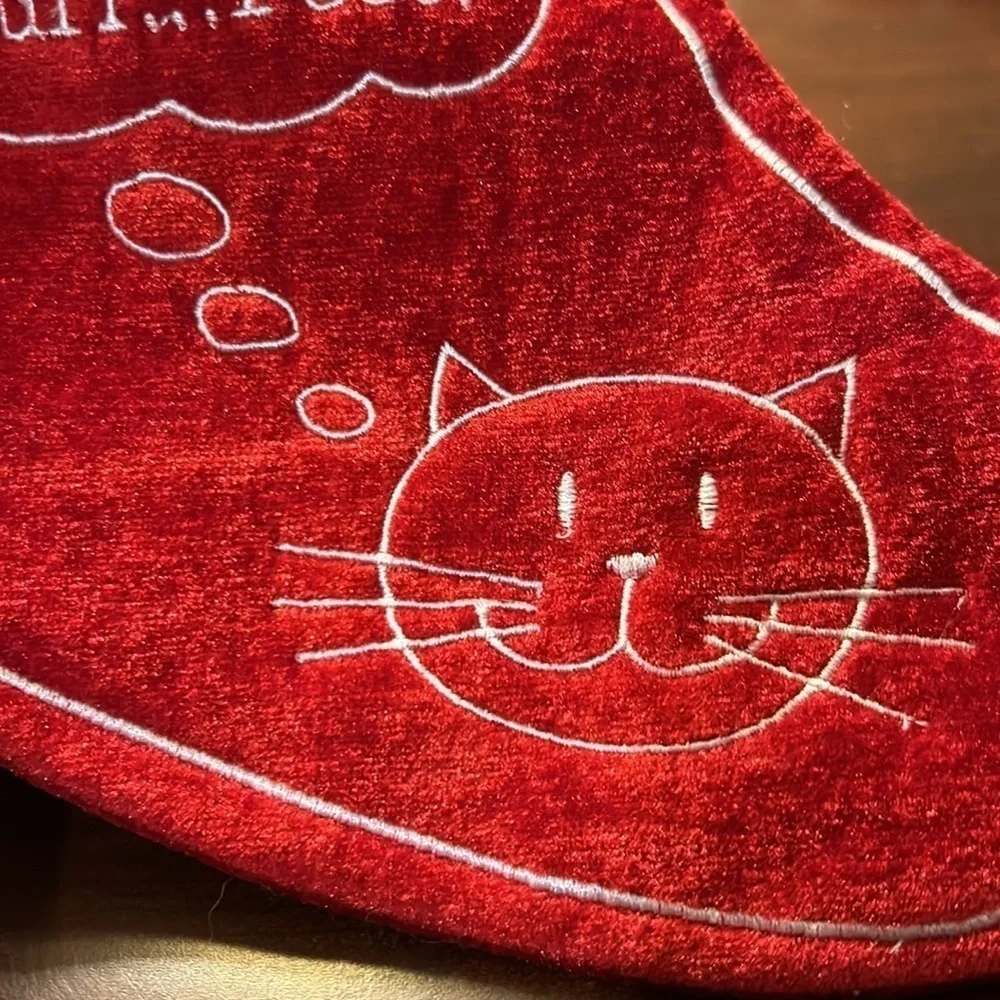 Kitty cat Christmas stocking by plush puppies polyester fiber plush perfect cat